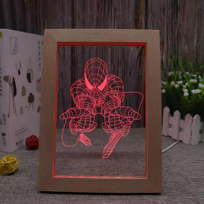 Spiderman RGB 3D Optical Illusion Lamp