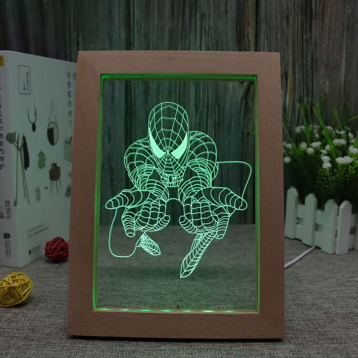 Spiderman RGB 3D Optical Illusion Lamp