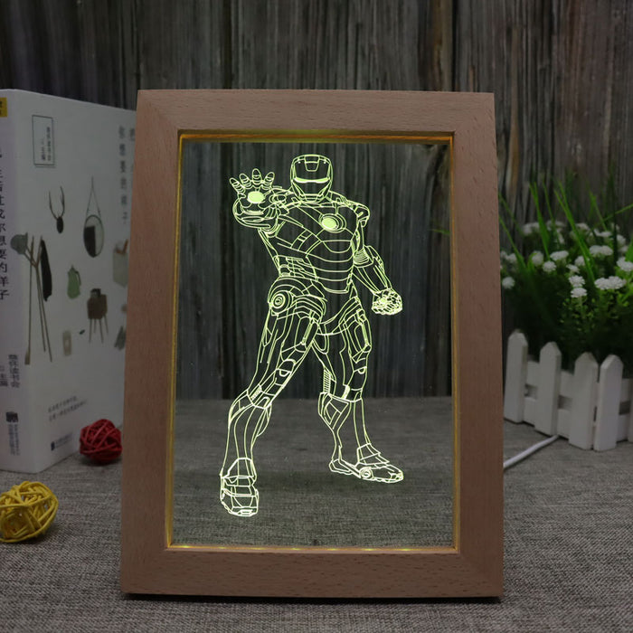 Iron Man RGB 3D Optical Illusion Lamp