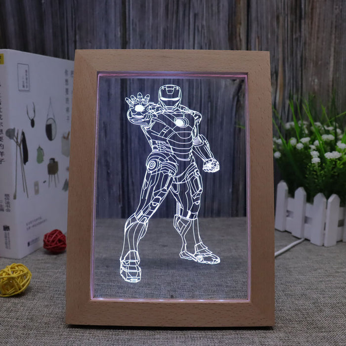 Iron Man RGB 3D Optical Illusion Lamp