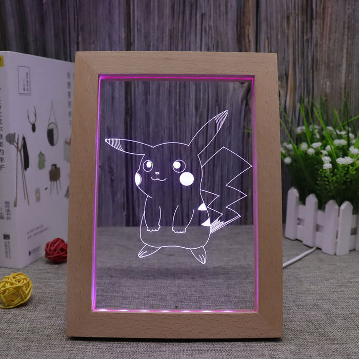 Pikachu RGB 3D Optical Illusion Lamp