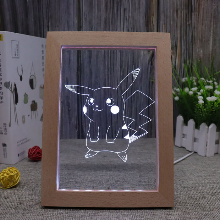 Pikachu RGB 3D Optical Illusion Lamp