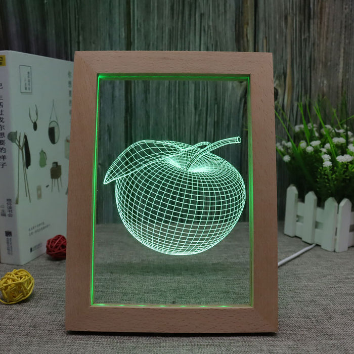 Apple RGB 3D Optical Illusion Lamp
