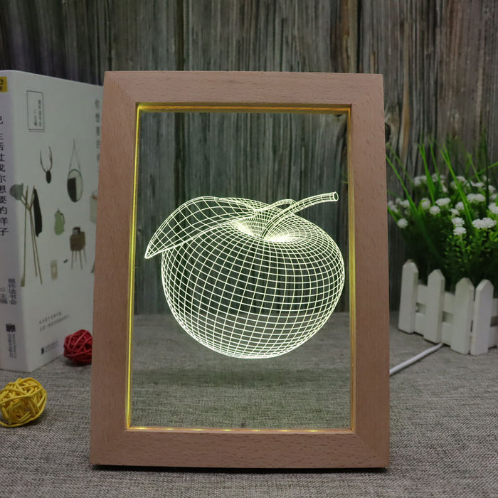 Apple RGB 3D Optical Illusion Lamp