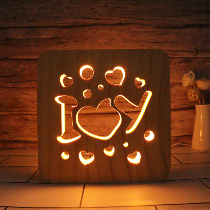 I Love You Hallow Carving Lamp