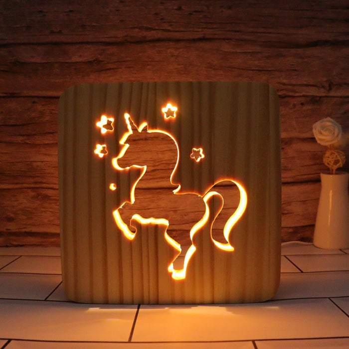 Unicorn Hallow Carving Lamp