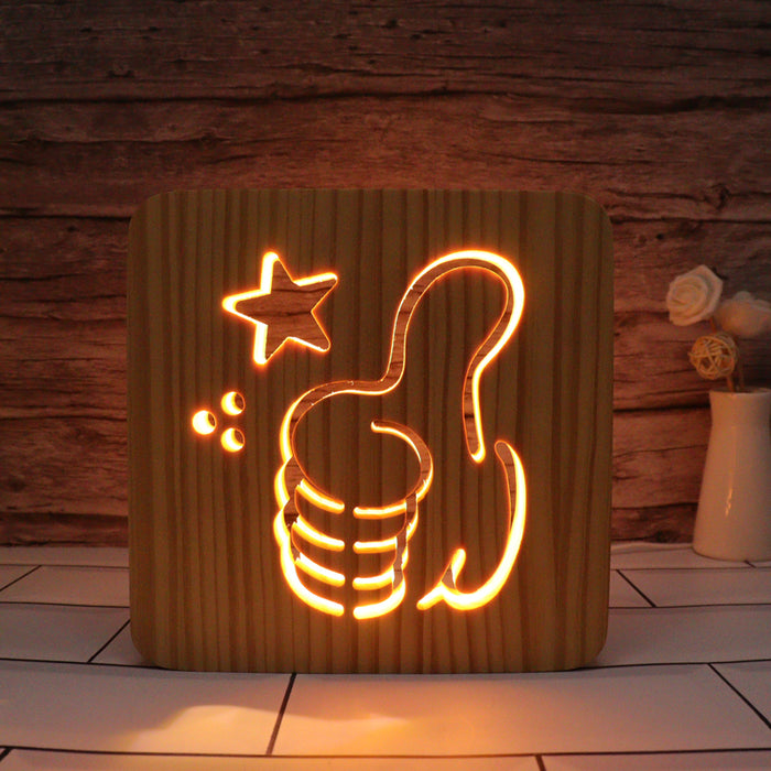 Thumbs Up Hallow Carving Lamp