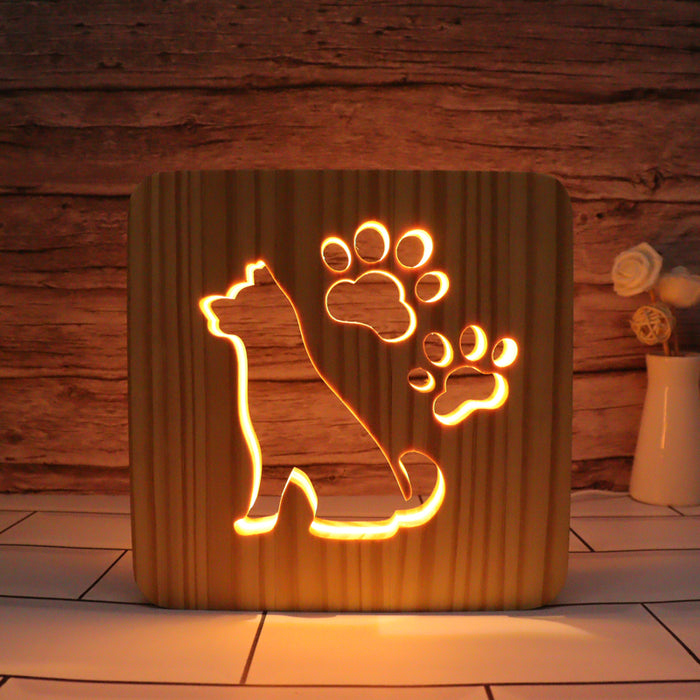 Dog Bone Hallow Carving Lamp