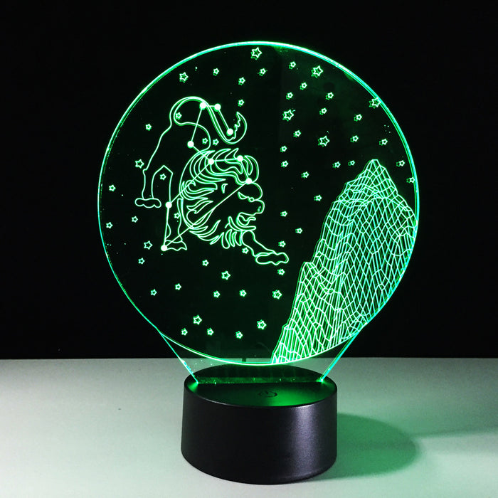 Leo Horoscope 3D Optical Illusion Lamp - 3D Optical Lamp