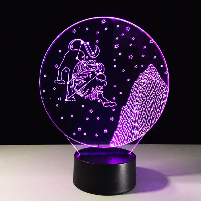 Leo Horoscope 3D Optical Illusion Lamp - 3D Optical Lamp