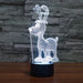 Cartoony Reindeer 3D Optical Illusion Lamp - 3D Optical Lamp