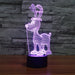 Cartoony Reindeer 3D Optical Illusion Lamp - 3D Optical Lamp