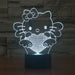Hello Kitty Inspired Kitty Angel 3D Optical Illusion Lamp - 3D Optical Lamp