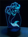Mermaid touch 3D   colorful Nightlight lamp - 3D Optical Lamp