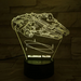 Star Wars Millennium Falcon 3D Remote Control 3 vision lights - 3D Optical Lamp