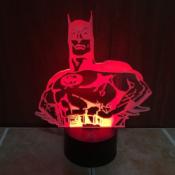 DC Comics Inspired Batman Pose 3D Optical Illusion Lamp - 3D Optical Lamp
