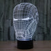 Marvel Inspired Iron Man Head Bust 3D Optical Illusion Lamp - 3D Optical Lamp