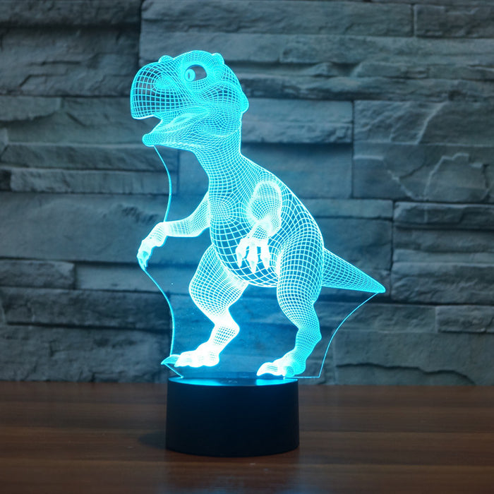 Adorable Cartoon Dinosaur 3D Optical Illusion Lamp - 3D Optical Lamp