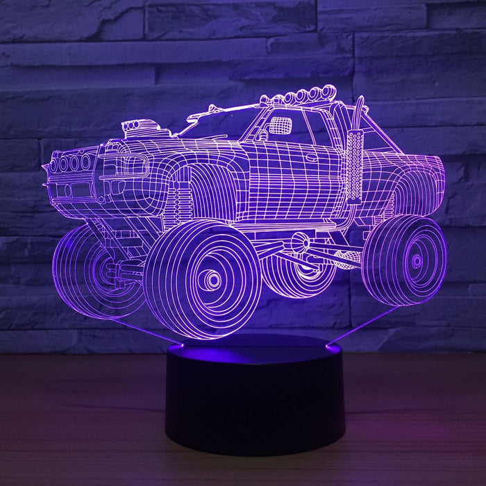 Off Road Vehicle 3D Optical Illusion Lamp - 3D Optical Lamp