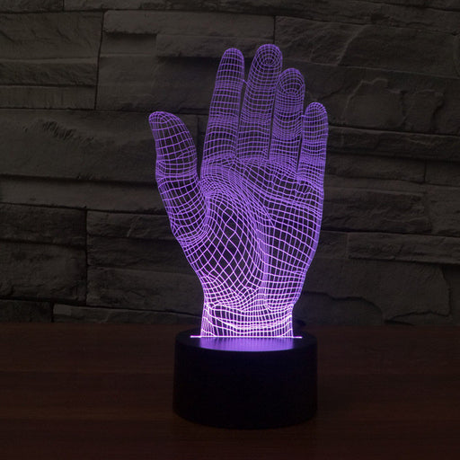 Realistic Palm Sculpture 3D Optical Illusion Lamp - 3D Optical Lamp