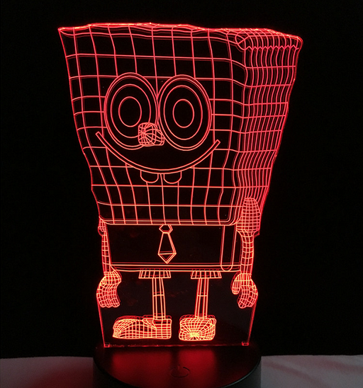 Sponge baby touch 3D colorful Nightlight lamp - 3D Optical Lamp