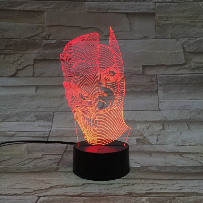 DC Inspired Jack-Batman 3D Optical Illusion Lamp — 3D Optical Lamp
