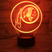 Washington Redskins 3D Stereo Vision Lamp - 3D Optical Lamp