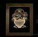 Solid Wood 3D Bedside  Photo Frame Lamp-Rose Vase - 3D Optical Lamp