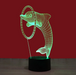 Dolphin Jumping Circle 3D Creative Visual Lamp - 3D Optical Lamp