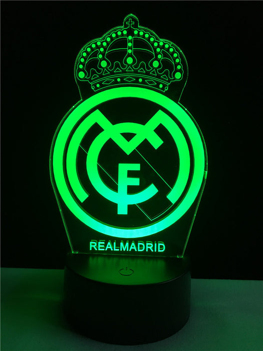 Real Madrid logo LOGO touch 3D  colorful Nightlight  lamp - 3D Optical Lamp