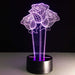 Rose Flower 3D Optical Illusion Lamp - 3D Optical Lamp