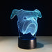 Lovley Bulldog 3D Optical Illusion Lamp - 3D Optical Lamp