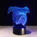 Lovley Bulldog 3D Optical Illusion Lamp - 3D Optical Lamp
