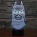 DC Comics Inspired Realistic Batman Head Bust 3D Optical Illusion Lamp - 3D Optical Lamp