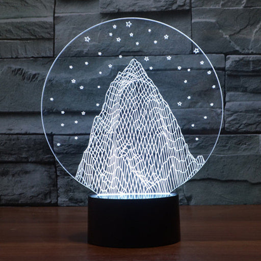 Snowy Mountain 3D Optical Illusion Lamp - 3D Optical Lamp