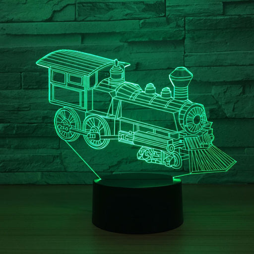 Train Engine 3D Optical Illusion Lamp - 3D Optical Lamp