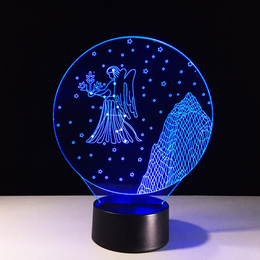 Virgo Horoscope 3D Optical Illusion Lamp - 3D Optical Lamp