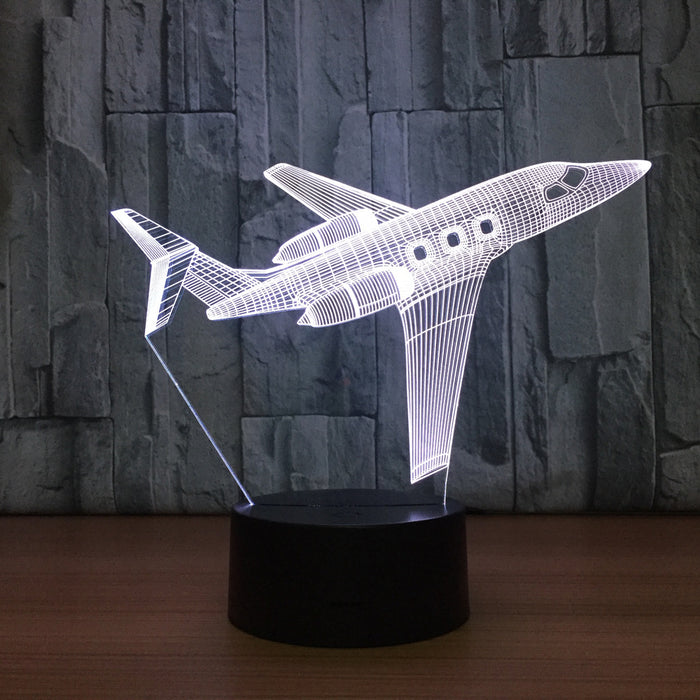 Adorable Airplane 3D Optical Illusion Lamp - 3D Optical Lamp