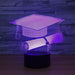 Bachelor Hat 3D Optical Illusion Lamp - 3D Optical Lamp