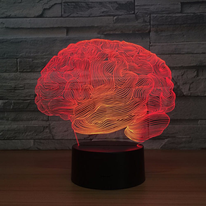 Human Brain 3D Optical Illusion Lamp - 3D Optical Lamp
