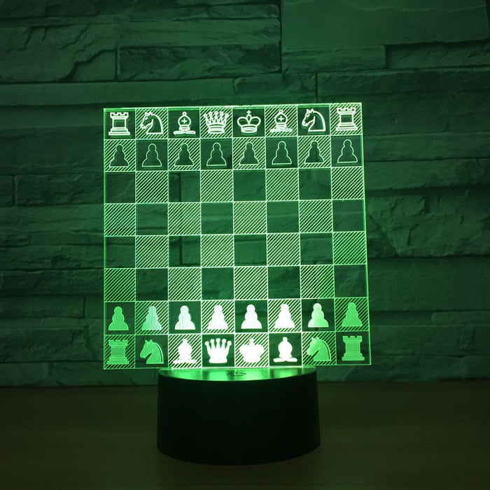 Chess Chessboard 3D Optical Illusion Lamp - 3D Optical Lamp