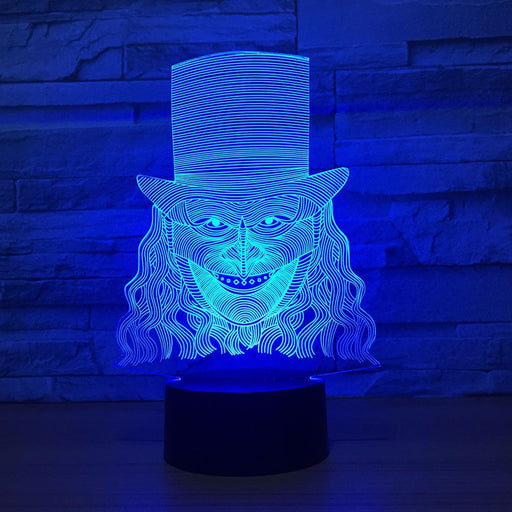 Adorable Clown 3D Optical Illusion Lamp - 3D Optical Lamp