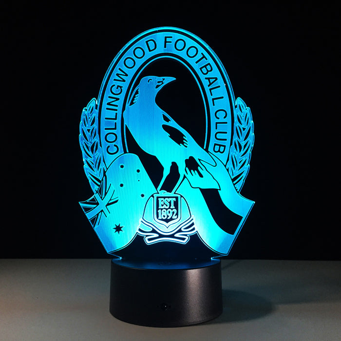 Collingwood Football 3D Optical Illusion Lamp - 3D Optical Lamp