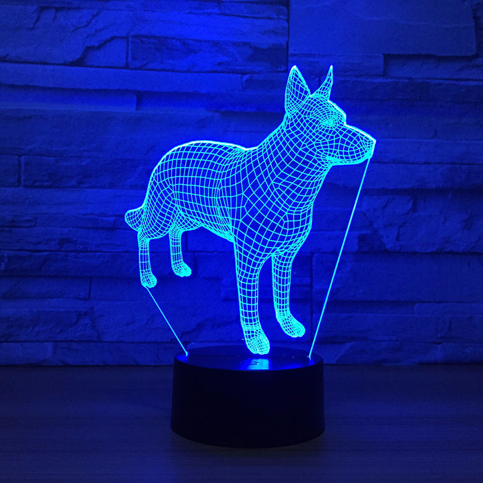 Abstract Dog 3D Optical Illusion Lamp - 3D Optical Lamp
