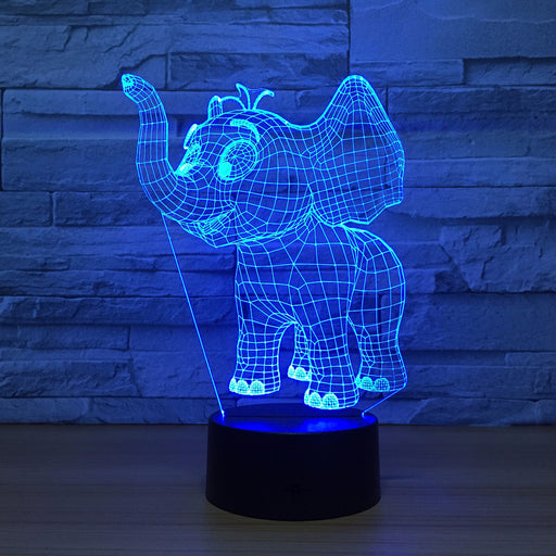 Cute Elephant 3D Optical Illusion Lamp - 3D Optical Lamp