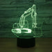Excavator 3D Optical Illusion Lamp - 3D Optical Lamp