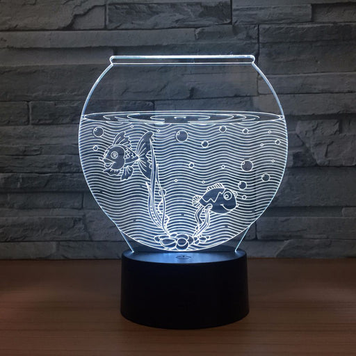Bowl Aquarium 3D Optical Illusion Lamp - 3D Optical Lamp