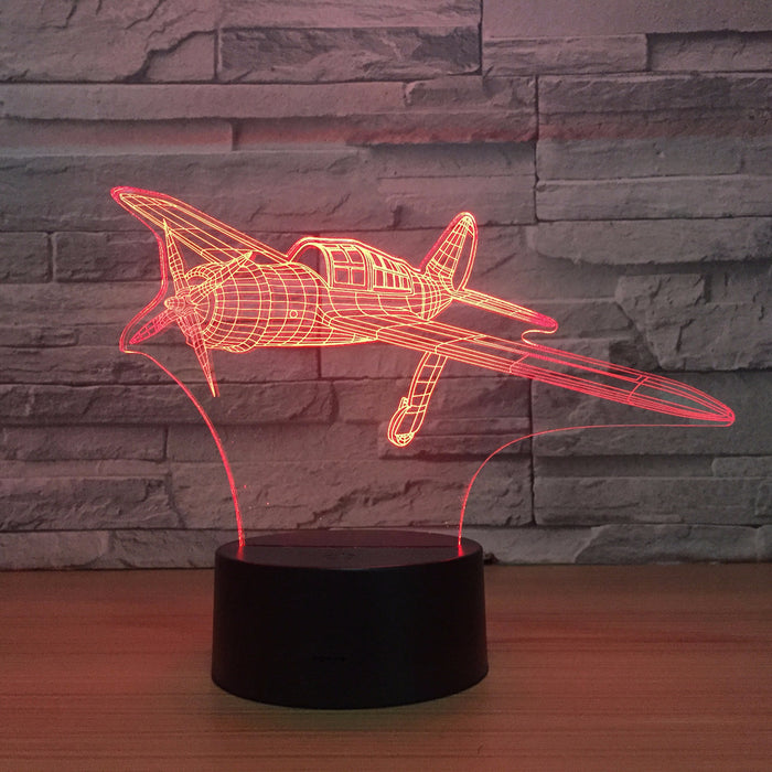 Fix-wing Aircraft 3D Optical Illusion Lamp - 3D Optical Lamp