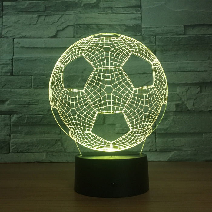 Football Soccer 3D Optical Illusion Lamp - 3D Optical Lamp