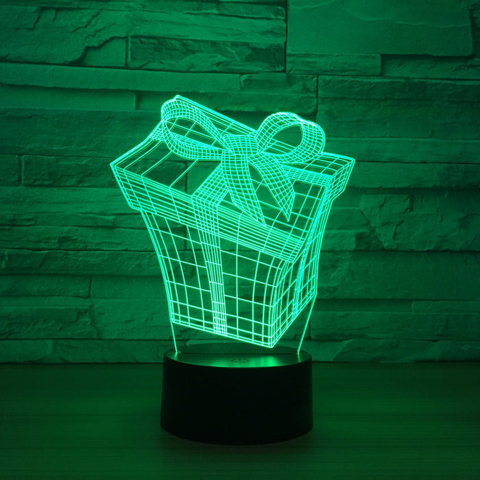 Gift Box 3D Optical Illusion Lamp - 3D Optical Lamp